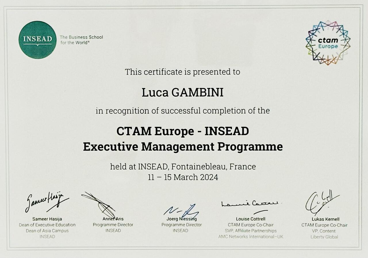INSEAD CTAM Europe Executive Management Programme